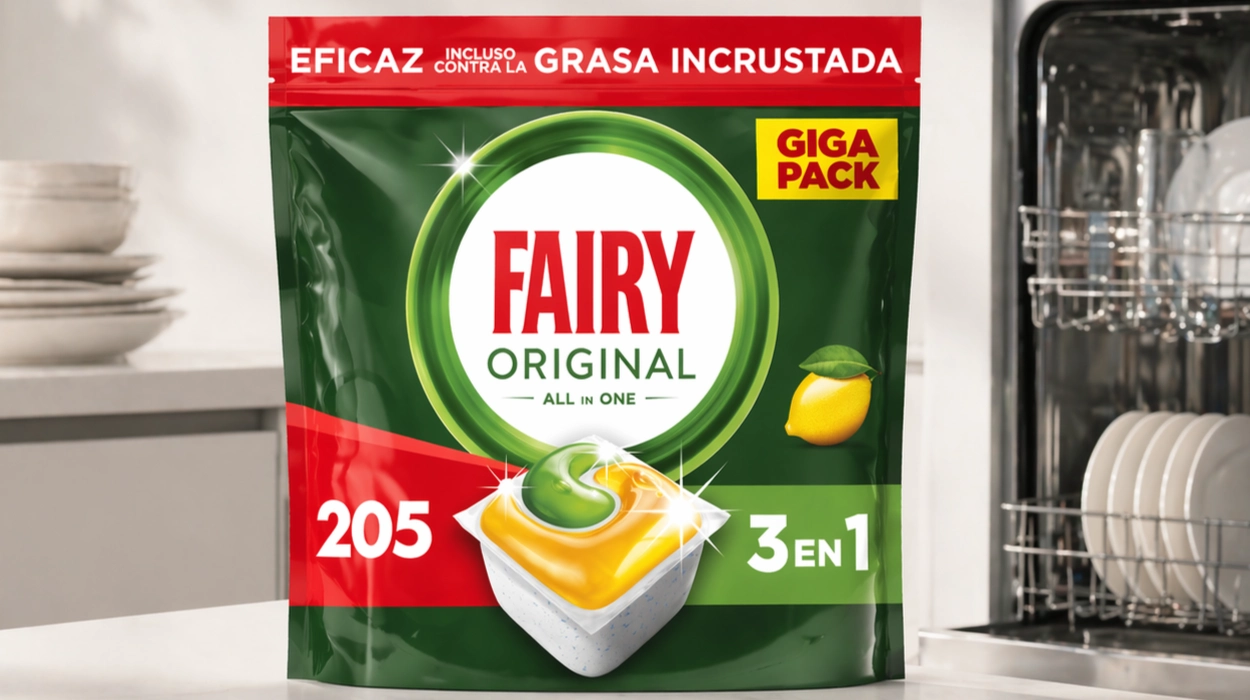 Llévate 205 cápsulas Fairy Original All In One Limón al mejor precio y paga sólo 0,15€ por lavado (-35%)