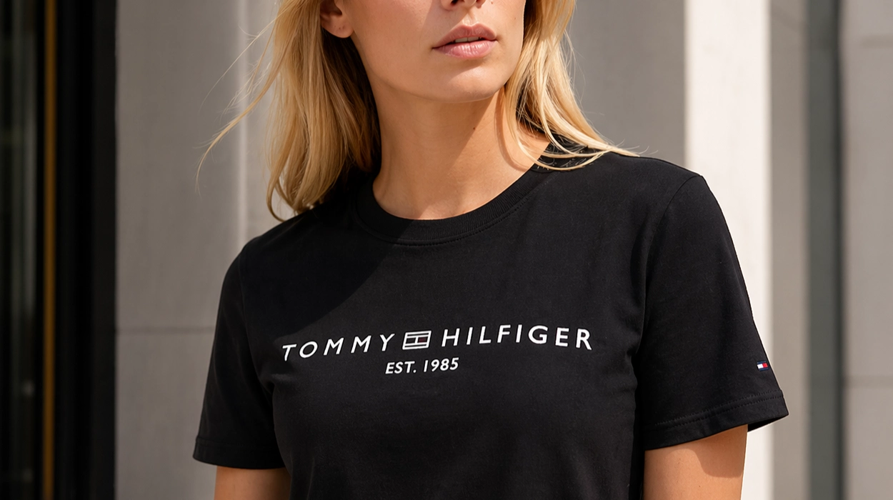 Chollo Camiseta Tommy Hilfiger Logo con cuello redondo para mujer por sólo 19€ (52% de descuento)