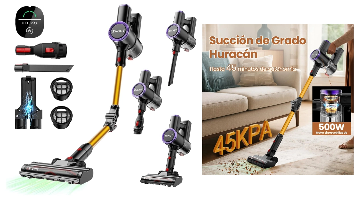Alfombras, suelos y tapicerías como nuevas: Esta aspiradora sin cable S9 con tubo plegable y base de carga puede con todo por sólo 79€ (-43%)