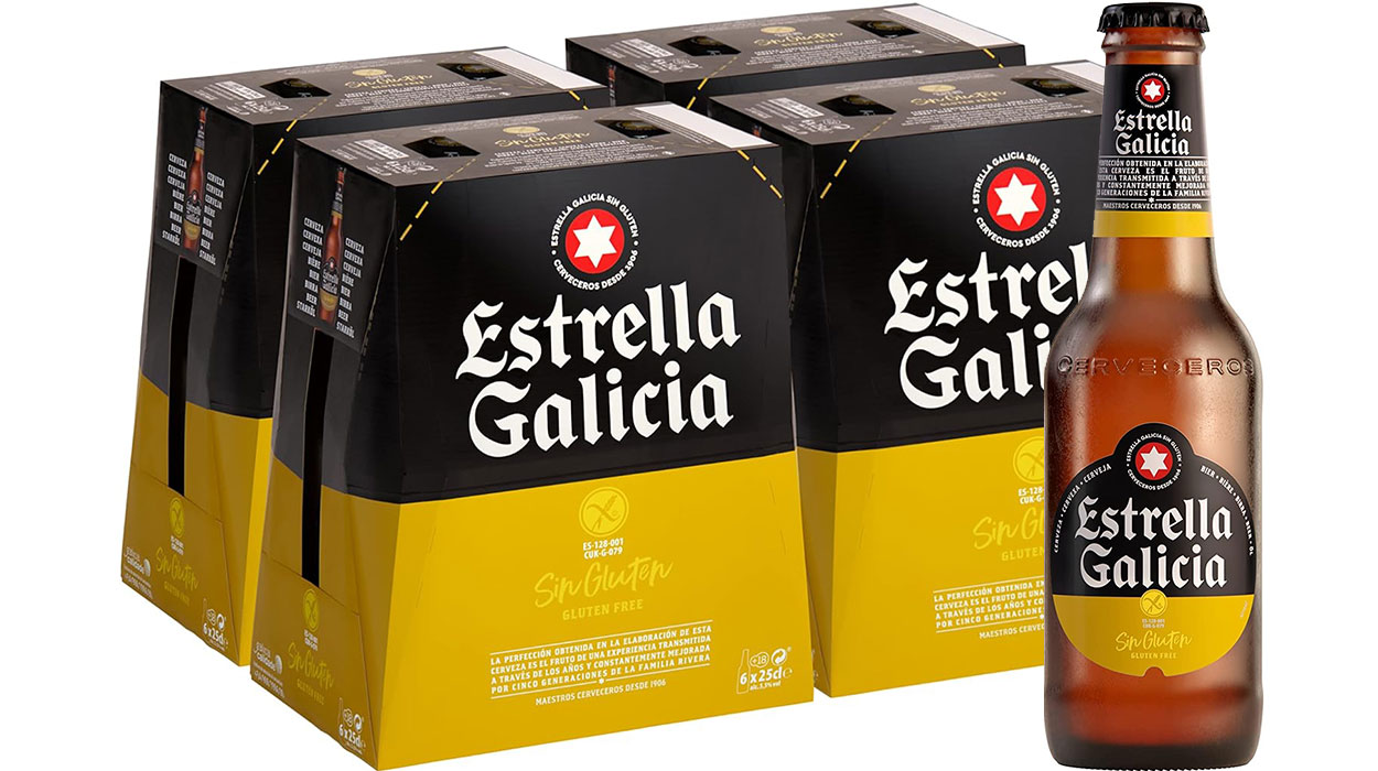 Chollo Pack x24 Cerveza Estrella Galicia Sin Gluten de 25 cl por sólo 12,99€ (-18%)