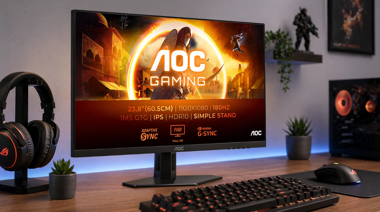 Monitor gaming AOC 24G4XED idóneo para competir: 24″, 180Hz y panel Fast IPS muy fluido por sólo 79€ (-43%)