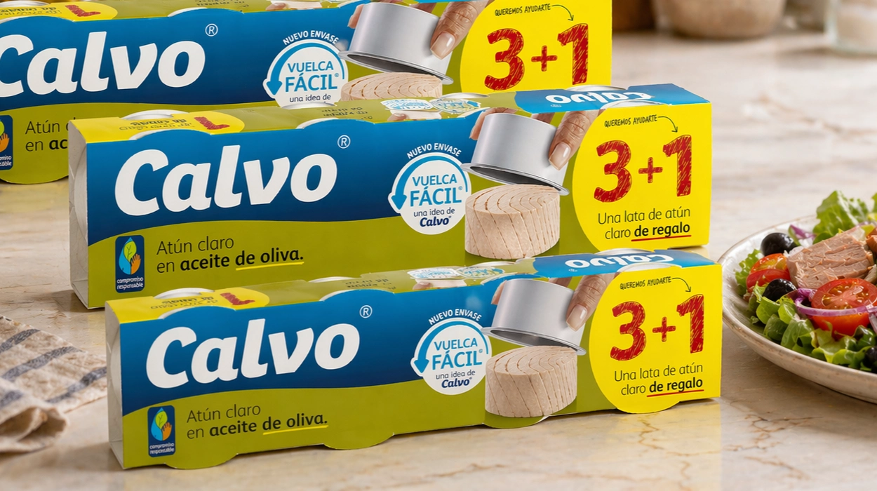 Chollo Pack x12 Atún Claro Calvo en Aceite de Oliva de 260 g por sólo 11,44€ con 3×2 (-33%) ¡0,95€ la lata!