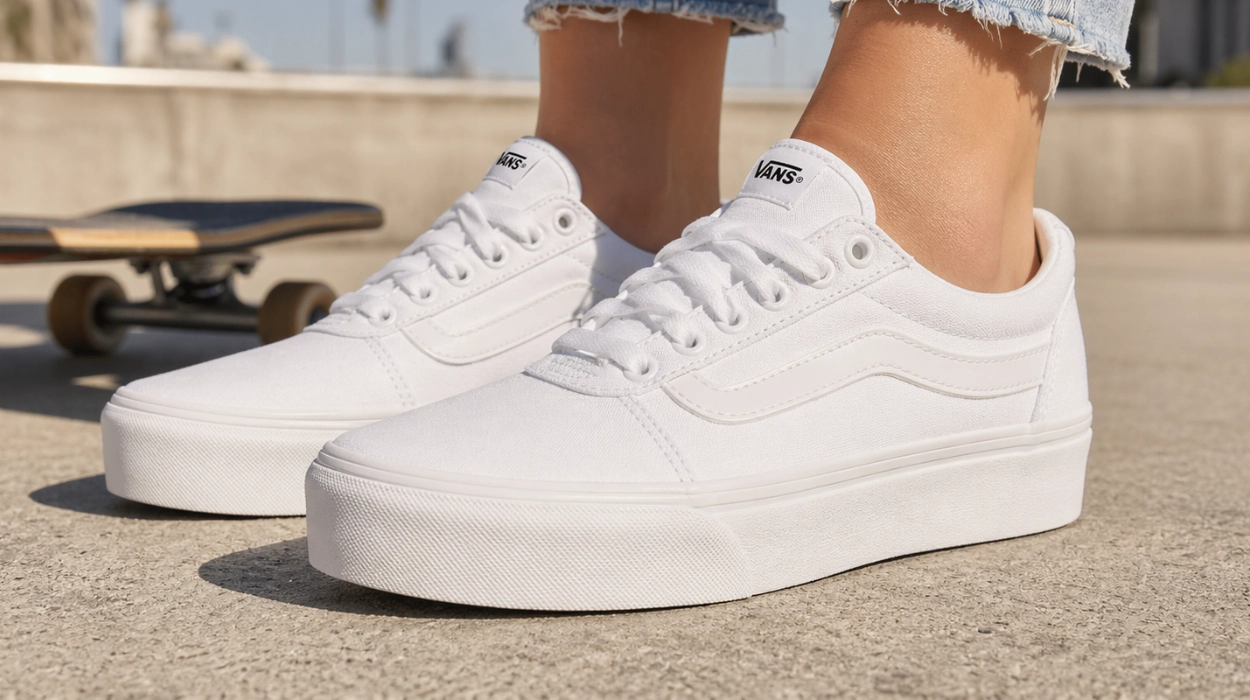 ATENCIÓN: Vans Ward Platform en color blanco para mujer a un precio DEMENCIAL ¡50% de descuento!