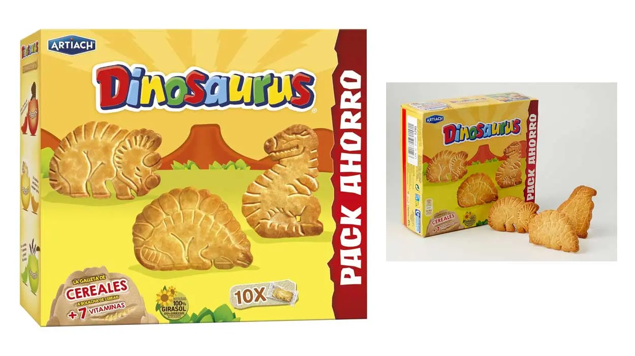 Chollo Pack x3 Galletas Dinosaurus Artiach en formato Superfamiliar de 411 g por sólo 6,44€ con oferta 3×2 ¡2,14€ el paquete!