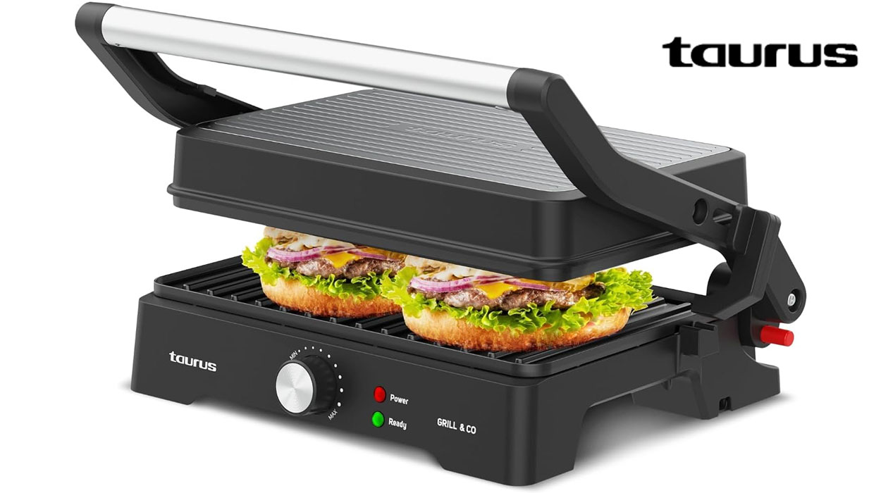 Chollo Sandwichera Taurus Grill&Co de 1.500 W por sólo 36€ con envío gratis (-40%)