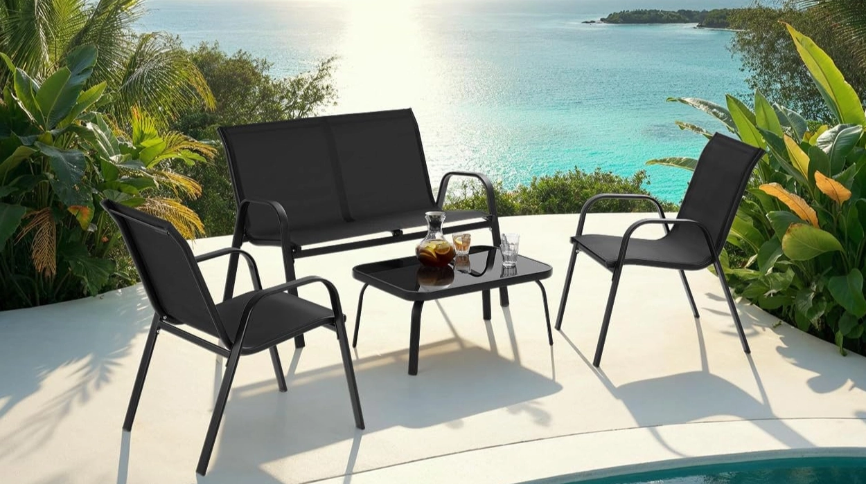 Tu rincón de verano resuelto: conjunto de sofá, sillones y mesa Tectake para jardín o terraza por menos de 87€ (-21%)