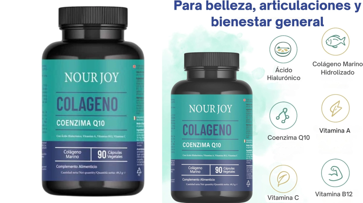 Piel, cabello y bienestar en un solo bote: Colágeno marino Nourjoy con CoQ10 y vitaminas por sólo 12,18€ (36% de descuento)