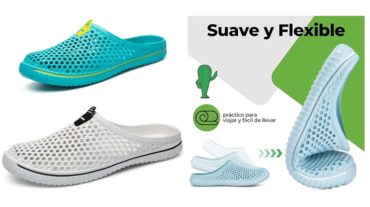 Suaves, flexibles y ultraligeros: Estos zuecos de verano Saguaro unisex son una opción fantástica por menos de 18€ en varios colores