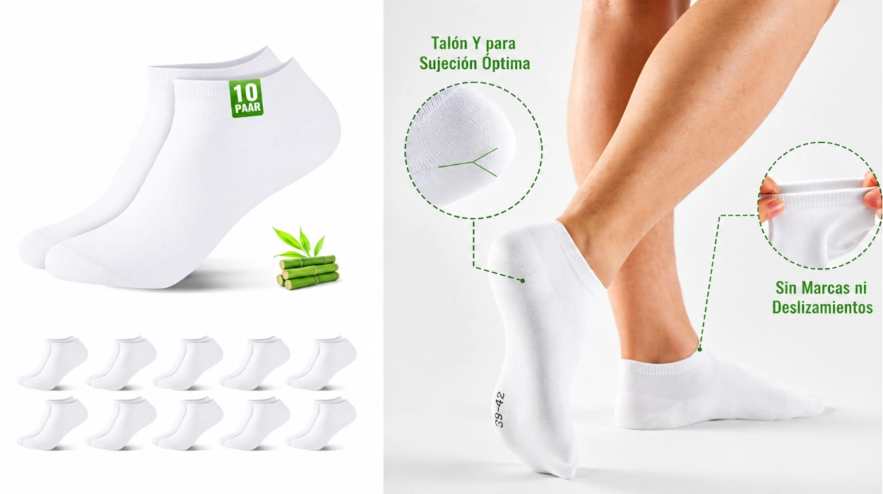 Frescos, cómodos y al mejor precio: Estos 10 pares de calcetines tobilleros de bambú unisex arrasan a sólo 1,35€ el par