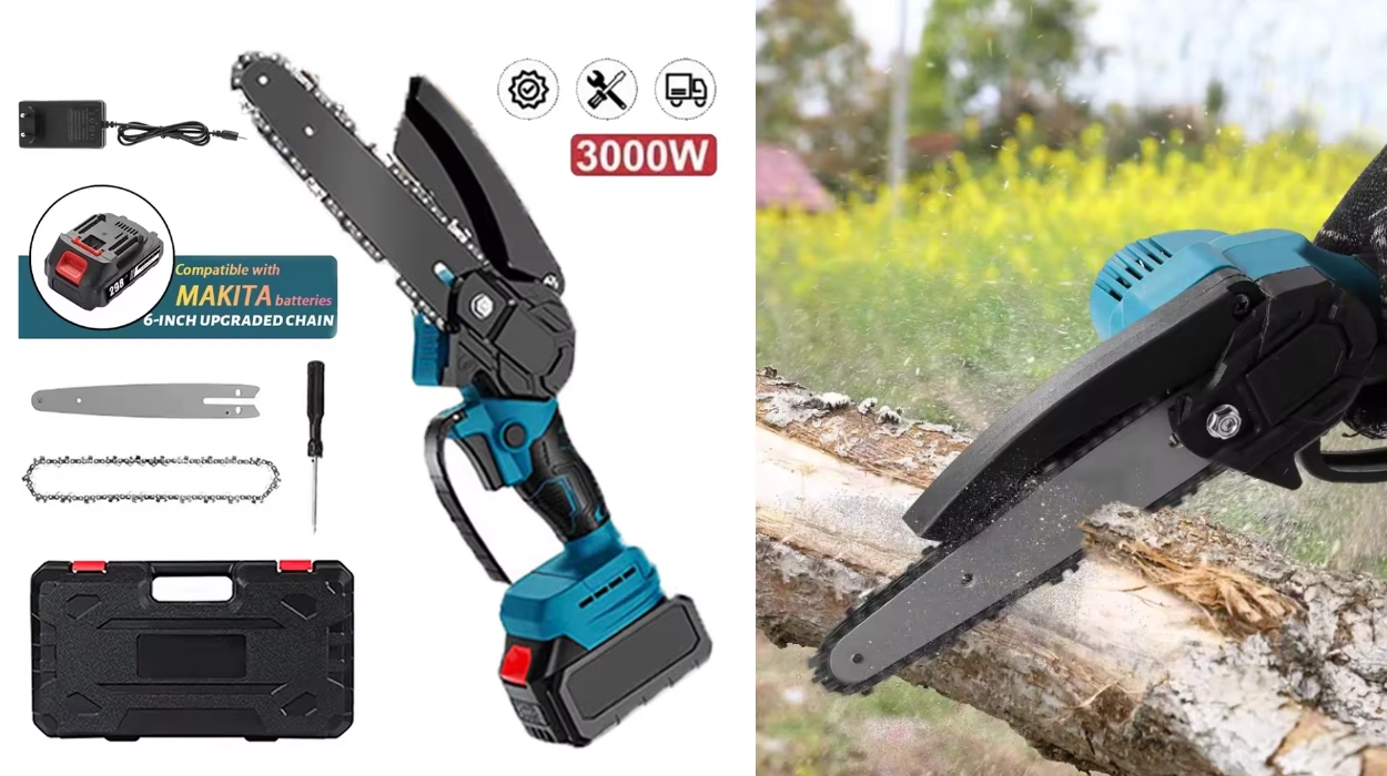Una herramienta fiable para poda y corte: Mini motosierra eléctrica de 6″ compatible con baterías Makita por sólo 15,89€ con cupón (-65%)