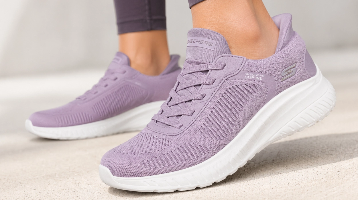 Chollazo Zapatillas Skechers Slip-Ins Bobs Squad Chaos Geo para mujer por sólo 43,95€ con envío gratis (-45%)