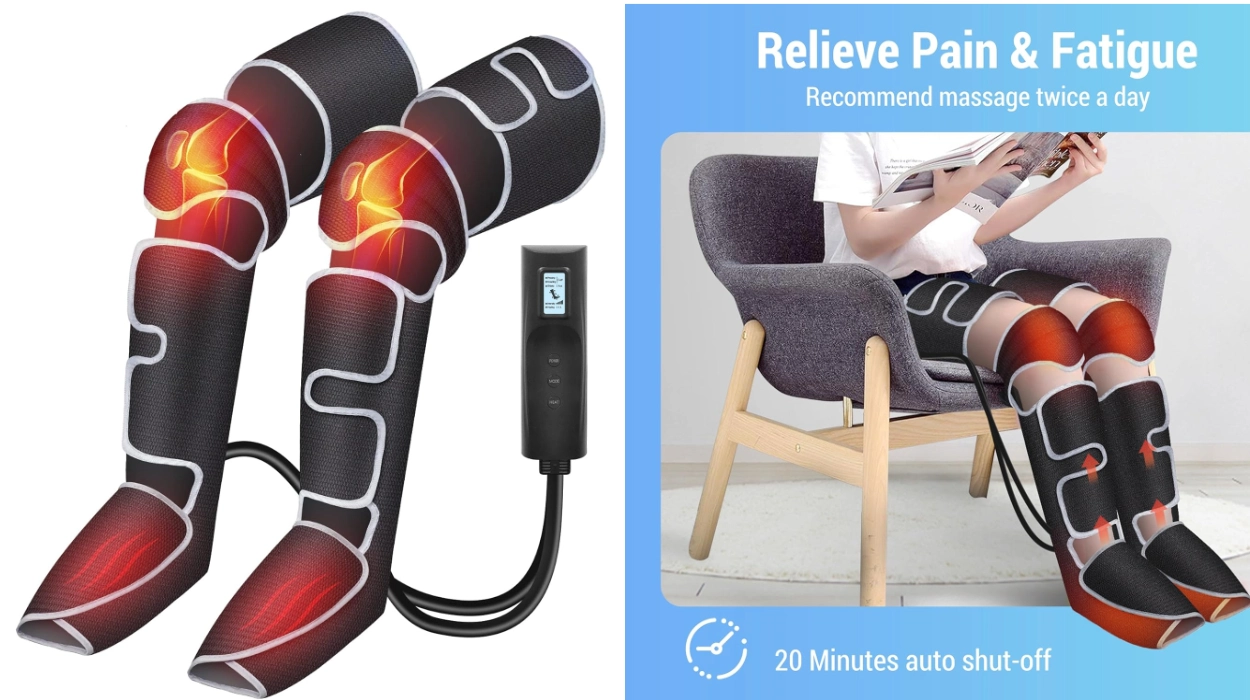 Recupera tus piernas y pies al máximo con este masajeador Comfier por compresión con calor para pantorrillas y muslos por sólo 81,22€ (38% de descuento)