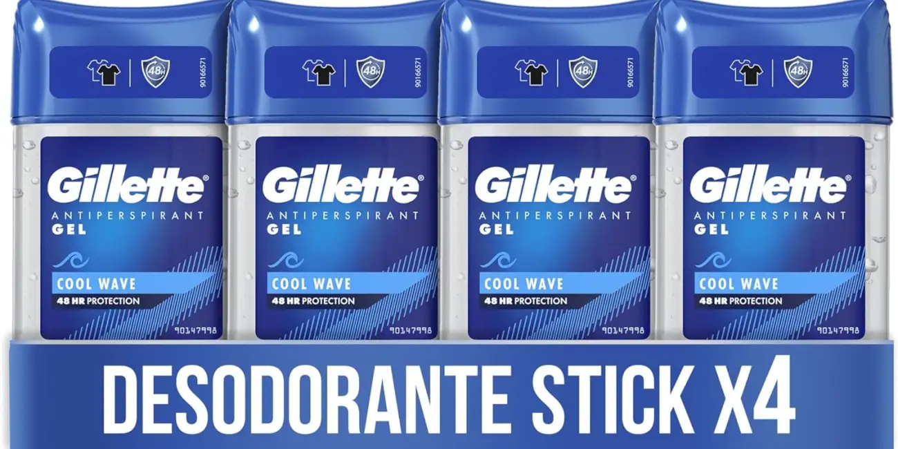 Chollo Pack x4 Gel antitranspirante desodorante Gillette Clear Cool Wave para hombre por sólo 12,99€ (-29%) ¡3,25€ cada uno!