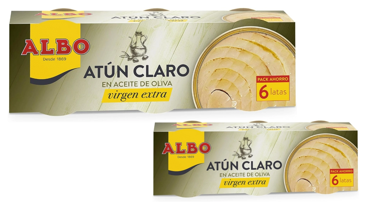 Chollazo Pack x12 latas de Atún Claro Albo en Aceite de Oliva por sólo 14,27€ con descuento automático (-35%) ¡1,19€ la lata!