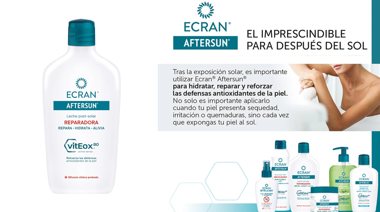 Chollo Loción post solar reparadora Ecran Aftersun de 400 ml por sólo 5,79€ (-36%)