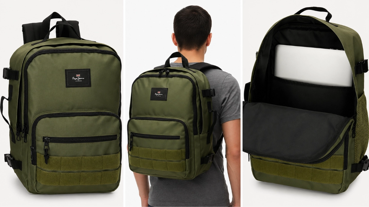 Chollo Mochila de cabina Pepe Jeans Aris Evergreen de gran capacidad por sólo 37,89€ con envío gratis (37% de descuento)