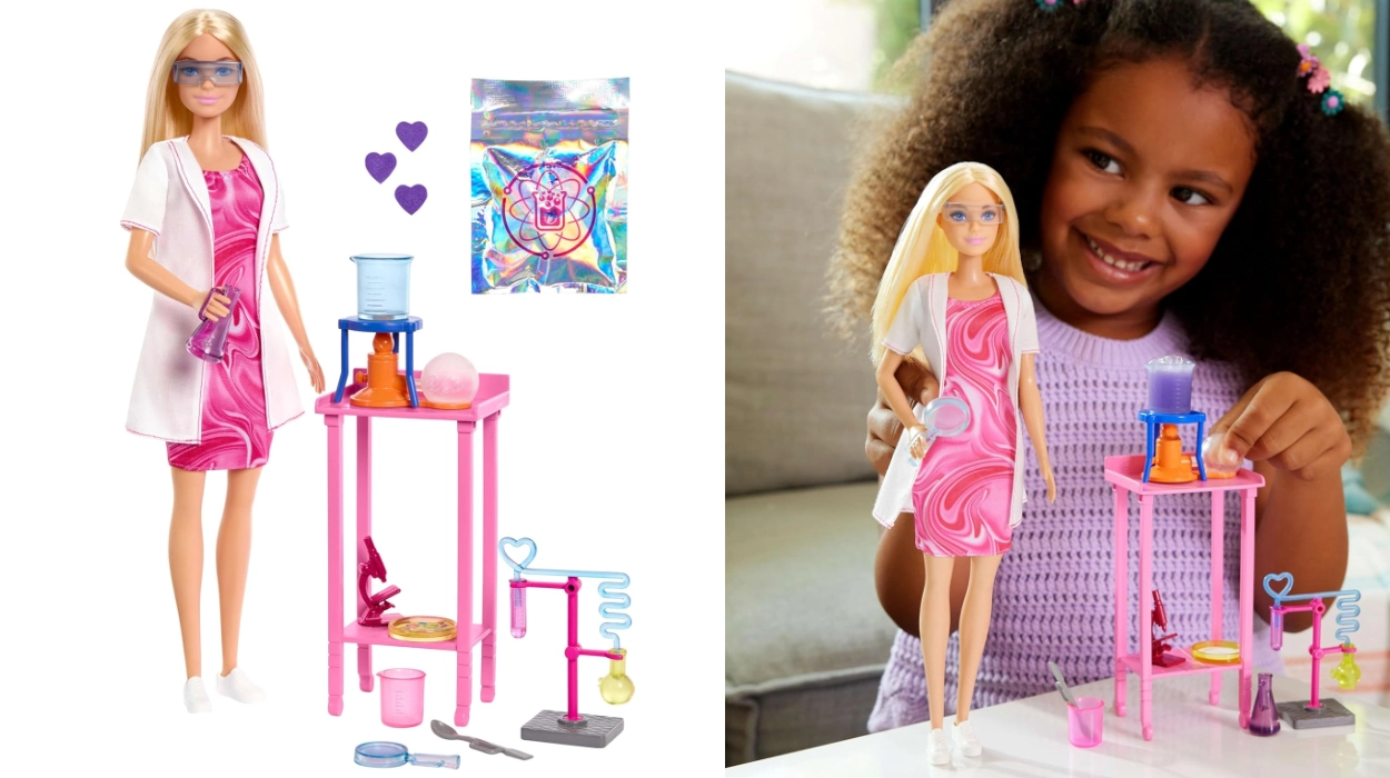 Chollo Barbie muñeca científica con laboratorio, microscopio y accesorios experimentales por sólo 13,99€ (50% de descuento)