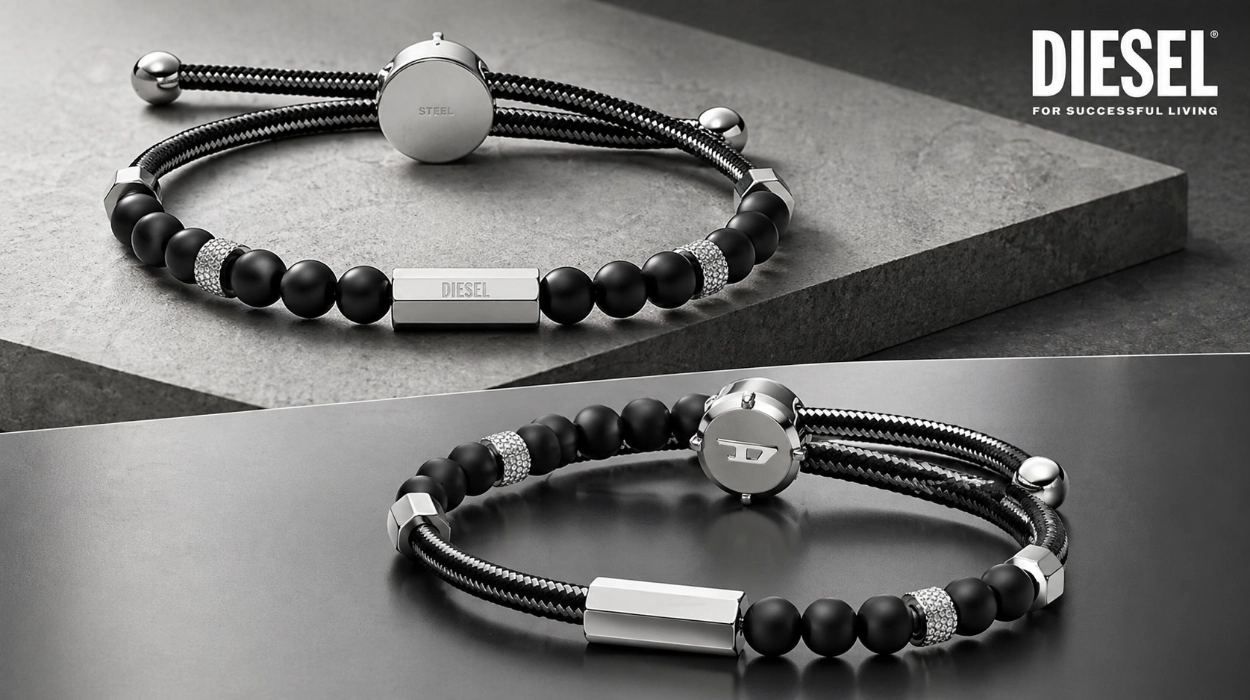 Esta pulsera Diesel de cuentas semipreciosas para hombre es un regalo ideal por menos de 39€ (40% de descuento)