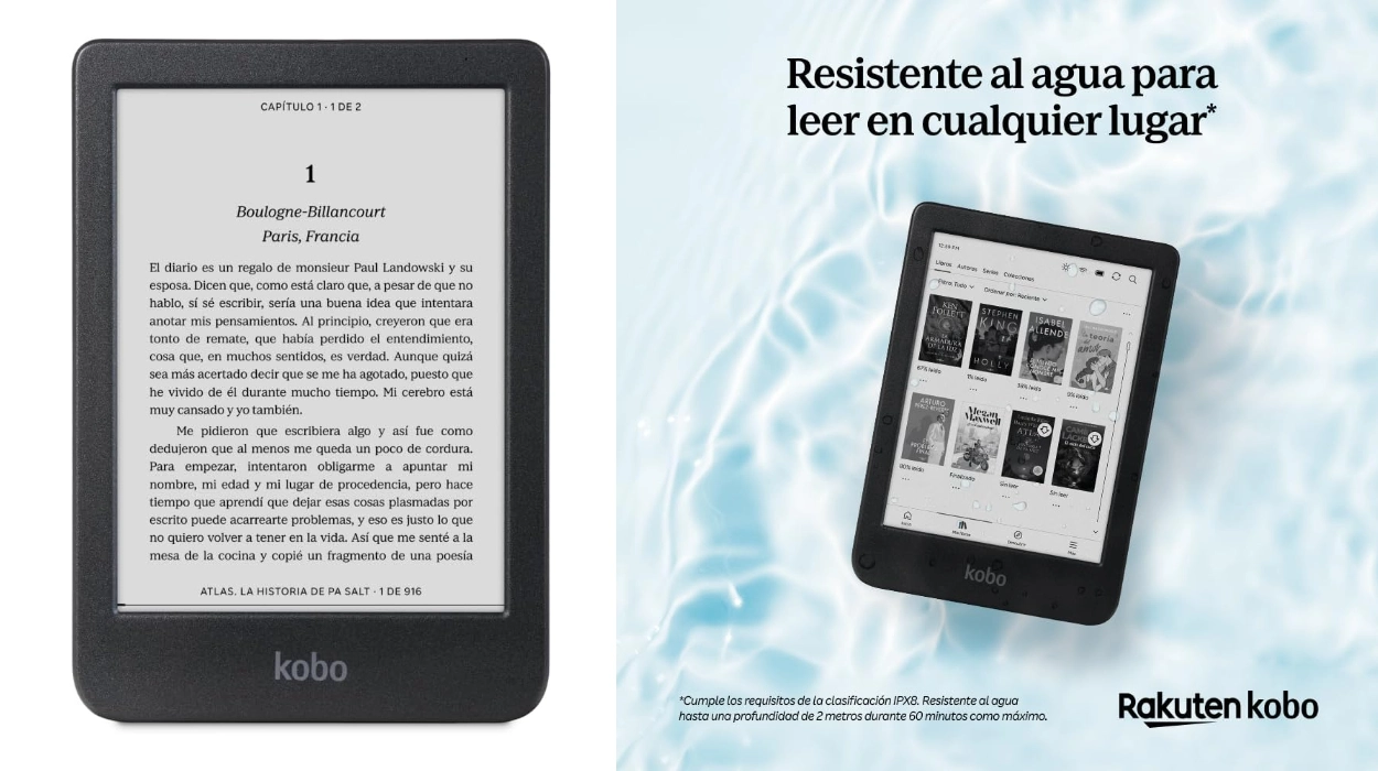 Lector de libros y audiolibros Kobo Clara BW de 16 GB por sólo 123,14€ (31% de descuento)