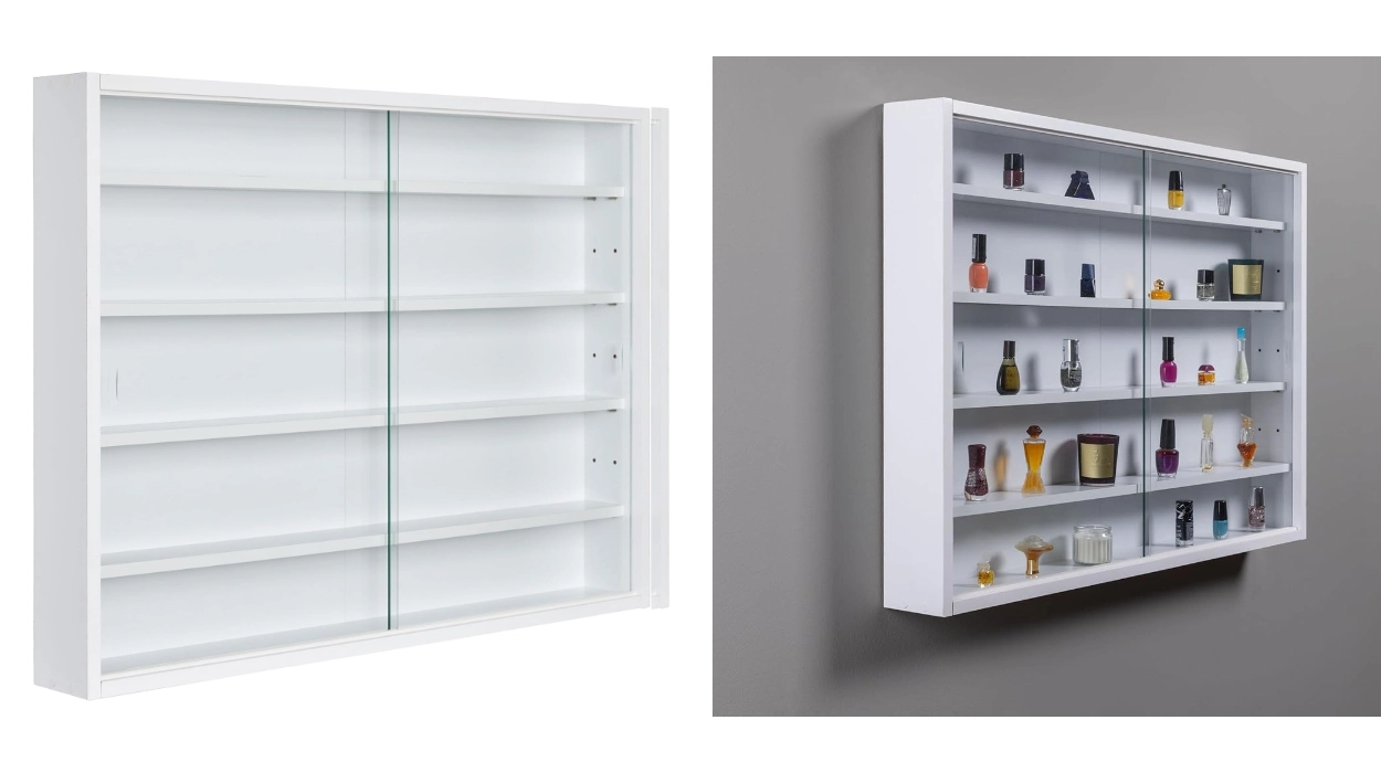 Vitrina Inter Link con cristal y estantes ajustables para tus colecciones favoritas por sólo 47,59€ (47% de descuento)