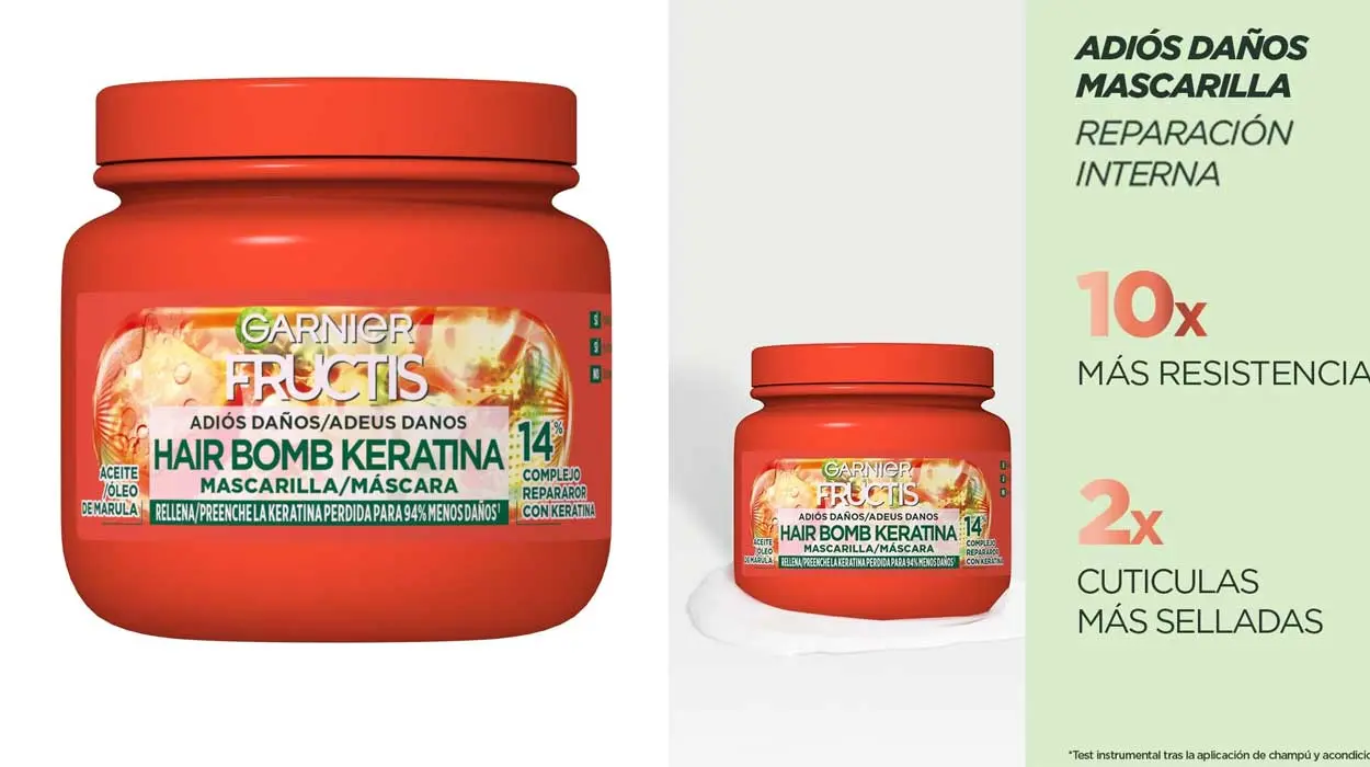 Chollo Pack x2 Mascarilla capilar Fructis Adiós Daños de Garnier de 320 ml por sólo 6,23€ con descuento automático (-37%) ¡3,12€ cada una!