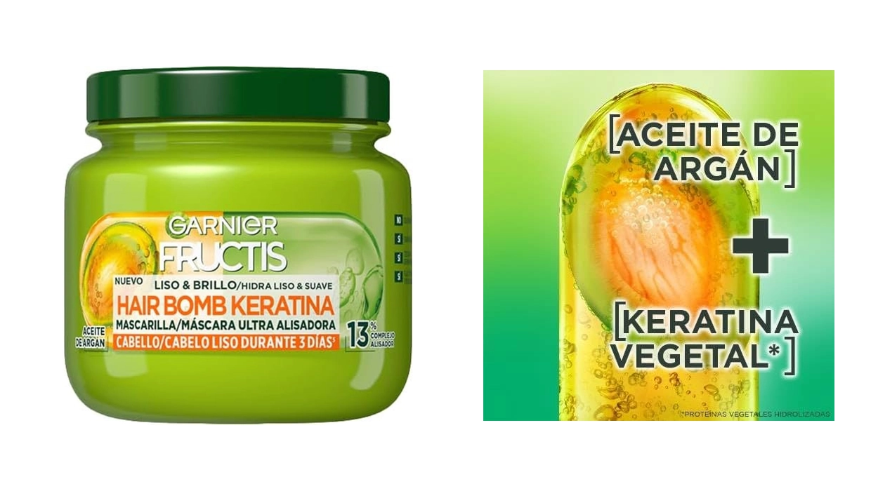 Chollo Pack x2 Mascarilla capilar Garnier Fructis Liso & Brillo de 320 ml por sólo 6,23€ con descuento automático (-37%) ¡3,12€ cada una!