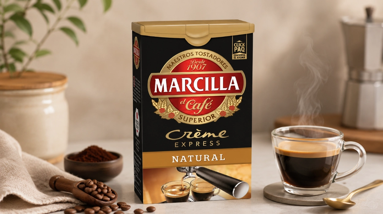 Café molido Marcilla Crème Express de 250 g por sólo 4,35€ con descuento automático (-20%)