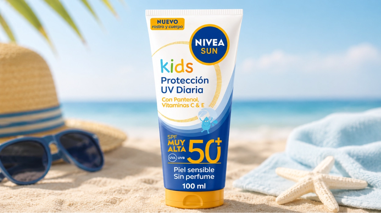 Crema solar infantil NIVEA SUN Kids SPF 50+ resistente al agua y apta para piel sensible por sólo 6,99€ (-46%)