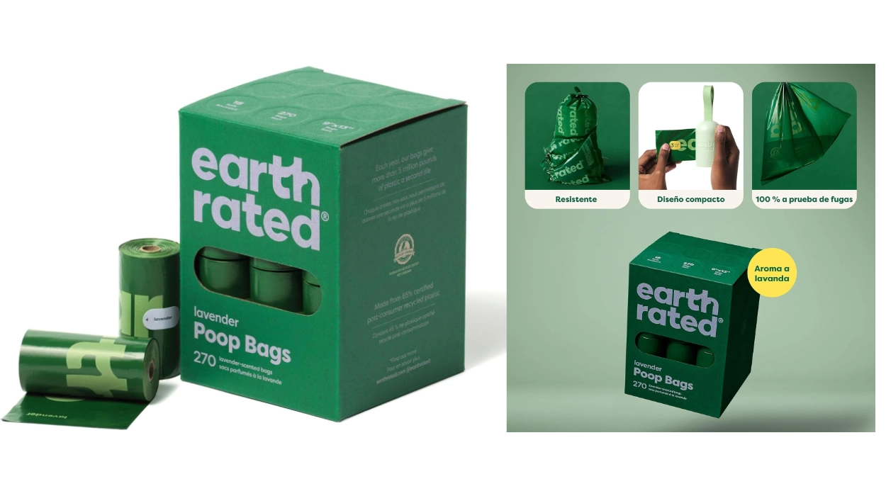 Pack de 270 bolsas de perro Earth Rated: extragruesas, a prueba de fugas y con aroma a lavanda por sólo 11,54€ (-18%)