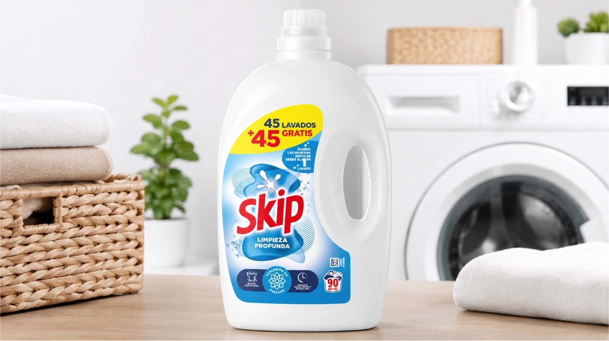 Chollo Detergente Skip Limpieza Profunda de 90 lavados por sólo 9,99€ (-23%)