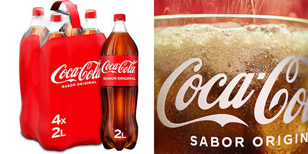 Chollo Pack x4 botellas de Coca-Cola de 2 litros por sólo 5,26€ con descuento automático (-35%) ¡1,31€ cada una!