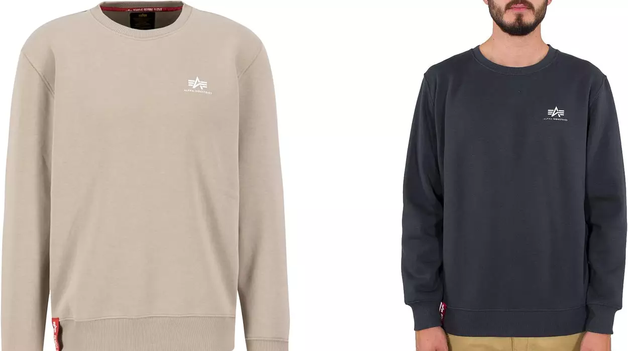 Chollo Sudadera Alpha Industries Basic Sweater para hombre por sólo 35,95€ con envío gratis (-40%)