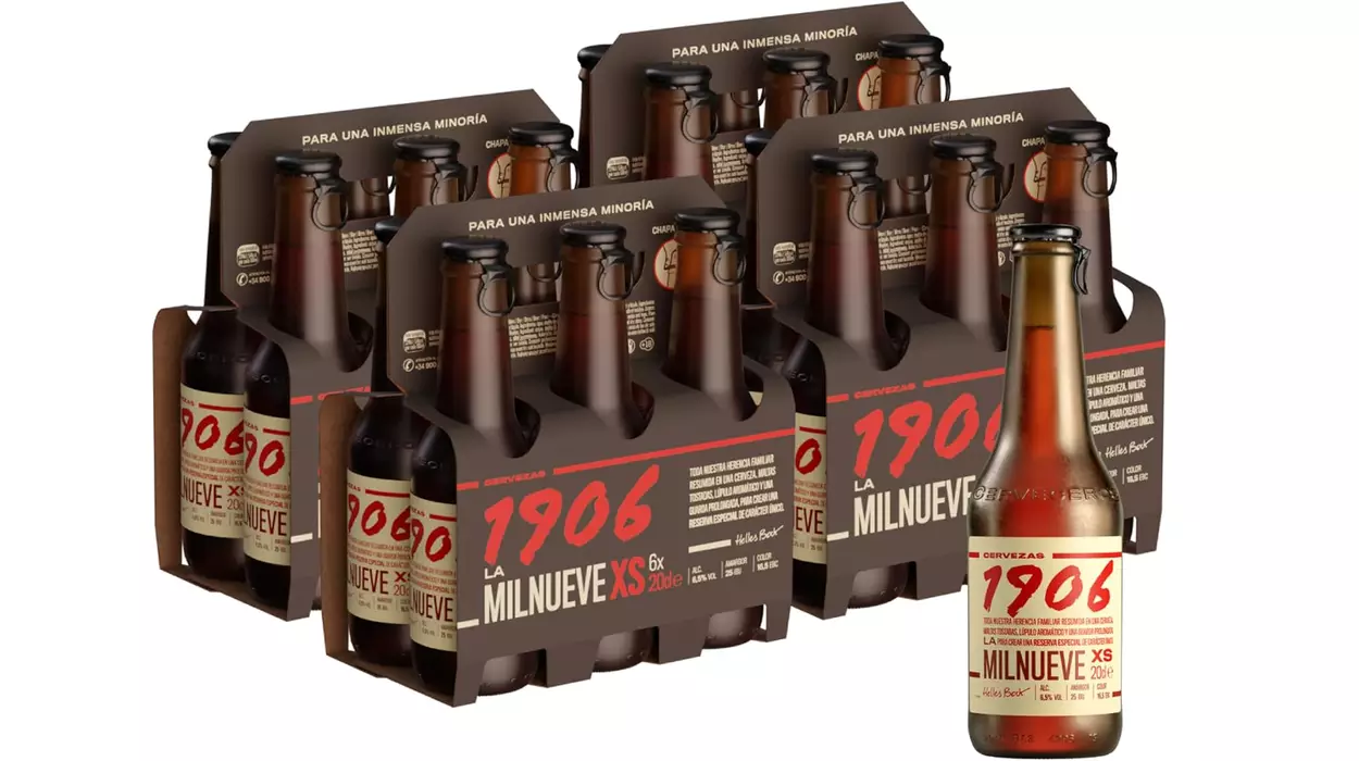 Chollo Pack x24 botellines de cerveza 1906 Reserva Especial XS de 20 cl por sólo 13,99€ (-30%)