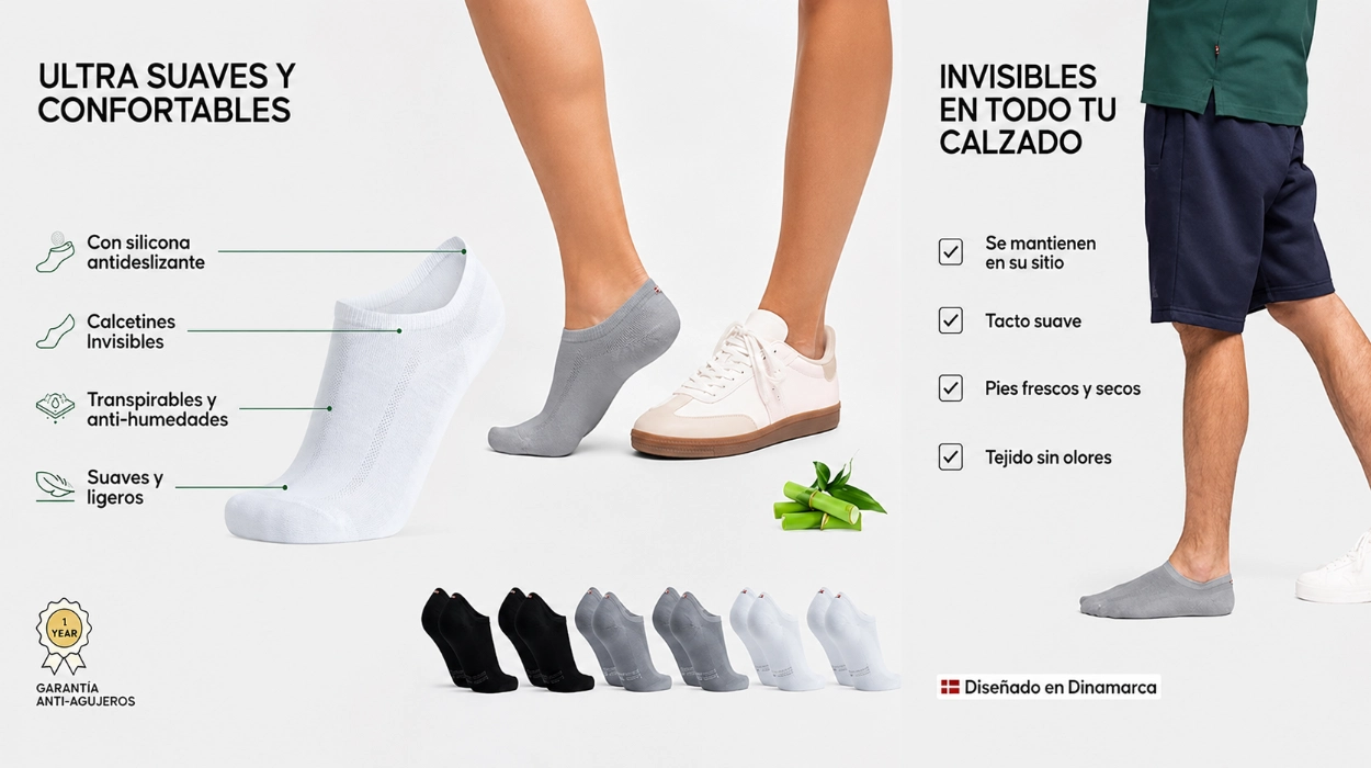 Confort todo el día con los Pinkies de DANISH ENDURANCE: invisibles, transpirables y antideslizantes por sólo 19,95€ (-38%)