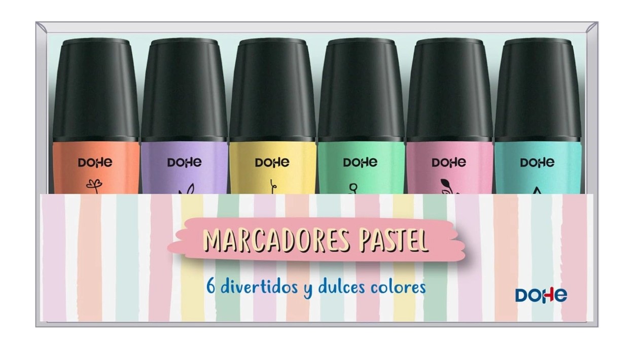 Pack x6 marcadores Dohe mini con punta biselada por sólo 2,53€ (-43%)