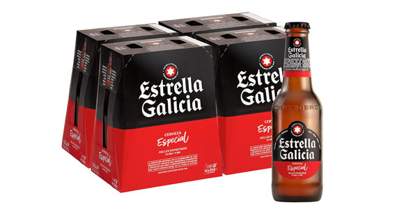 Chollo Pack 24 Botellines Estrella Galicia por sólo 12,79€ (-17%) ¡Sólo 0,53€ cada botellín!