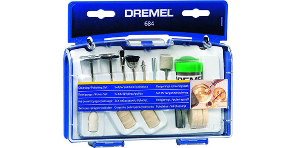 Chollo Kit de limpieza y pulido Dremel 684 con 20 accesorios por sólo 13,78€ (-36%)