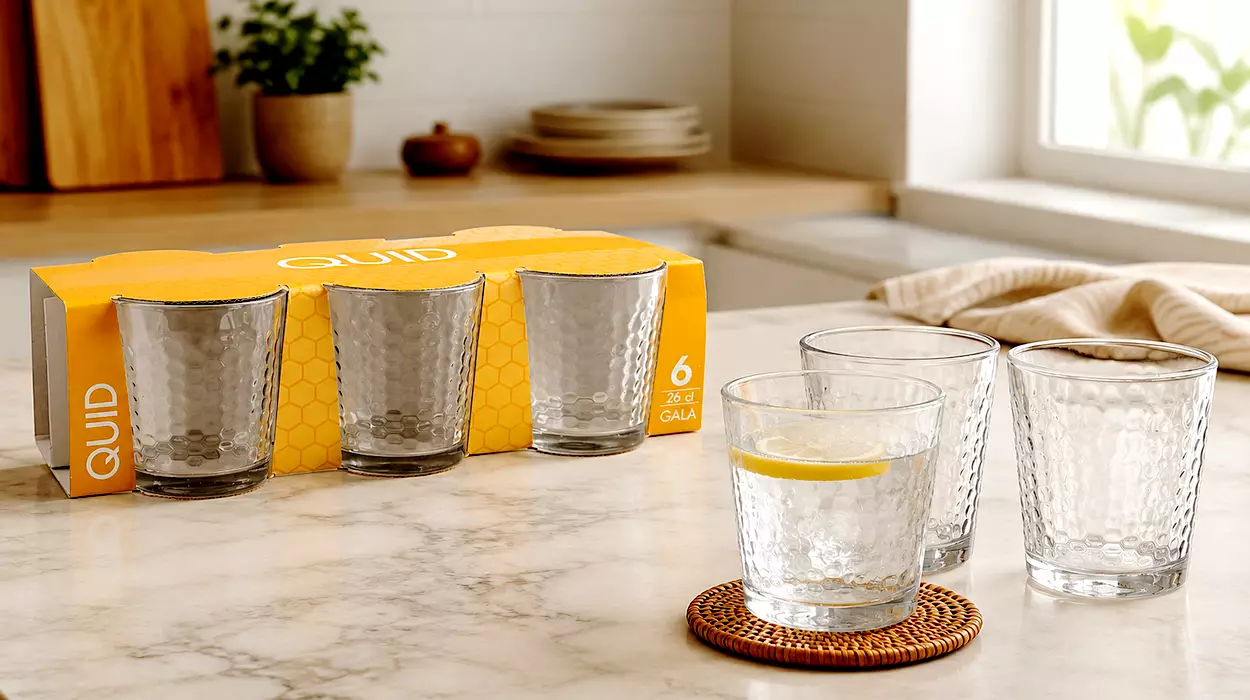 Chollo Pack x6 Vasos Quid Gala de 26 cl por sólo 5,64€ (-55%) ¡0,94€ cada uno!