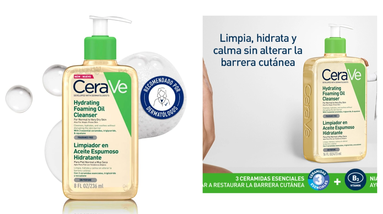 Chollo Limpiador en aceite espumoso CeraVe para rostro y cuerpo, hidrata y limpia pieles normales a muy secas por sólo 8,53€ (48% de descuento)