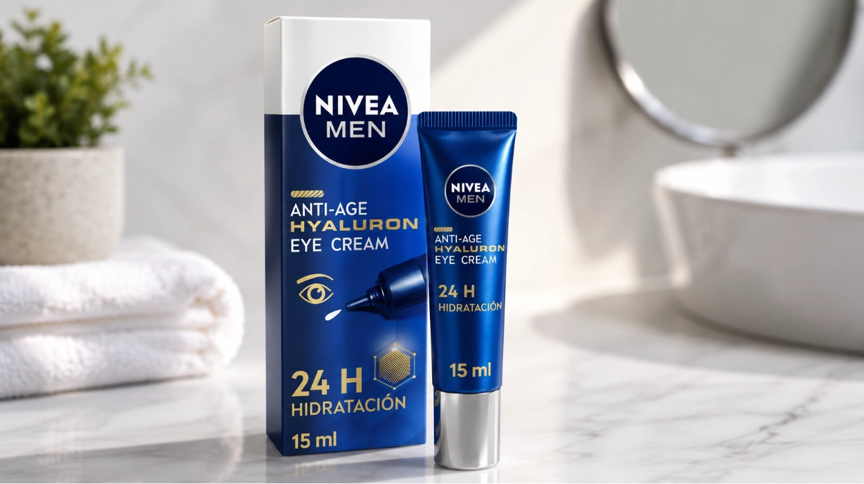Chollo Pack x2 Contorno de ojos Nivea Men Hyaluron con ácido hialurónico antiedad para hombre por sólo 14,98€ con -50% en 2ª unidad (-33%) ¡7,49€ cada uno!