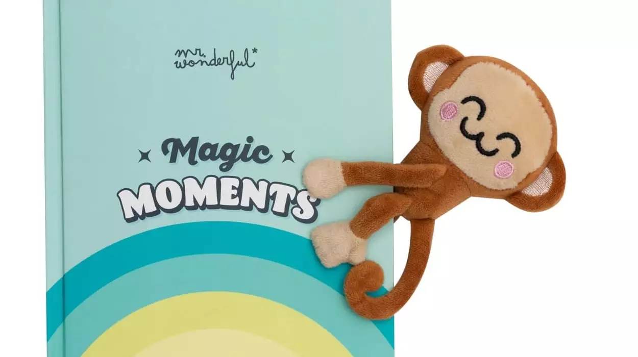 Un mono que abraza tu libreta: Mr. Wonderful Magic Moments con 192 páginas pautadas por sólo 8,48€ (-50%)