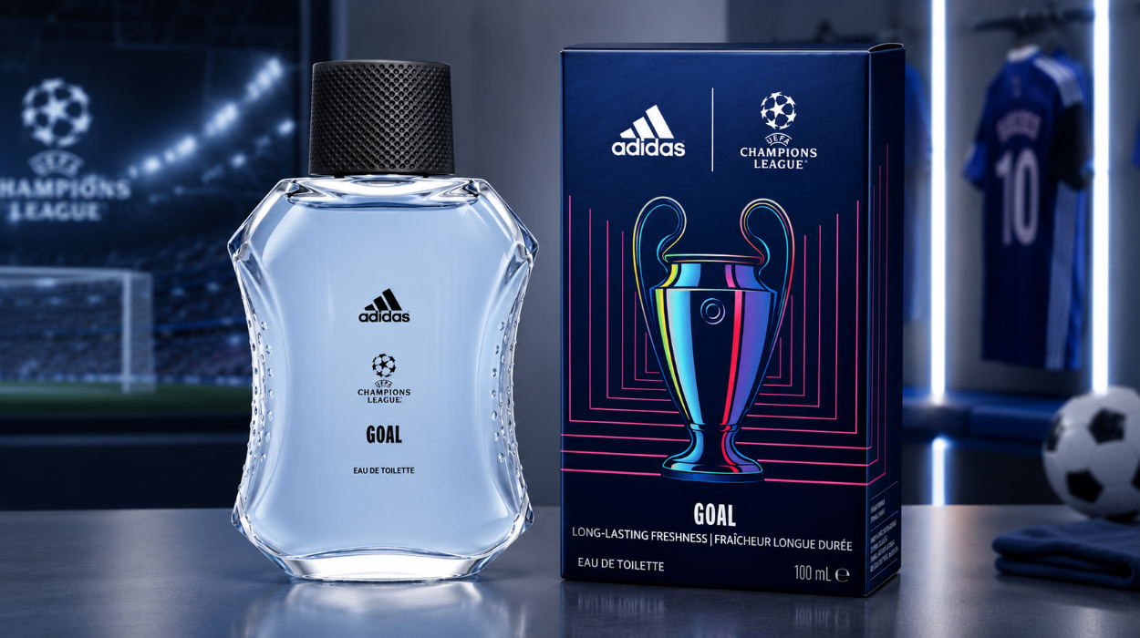 Fragancia Adidas UEFA GOAL de 100 ml, frescura fougère para hombres por sólo 6,95€ (-31%)