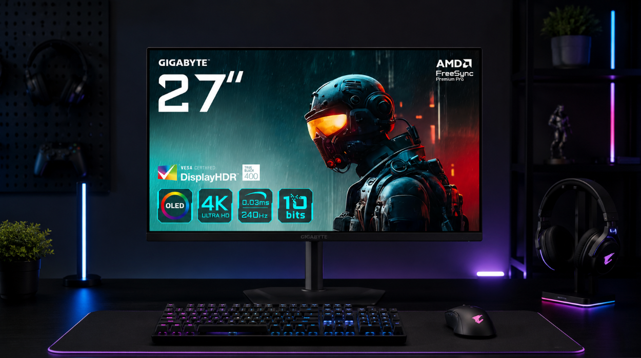 Gaming de nivel máximo con el monitor Gigabyte de 27″ MO27U2 de OLED 4K, 240Hz y HDR por sólo 549,95€ con envío gratis (-30%)