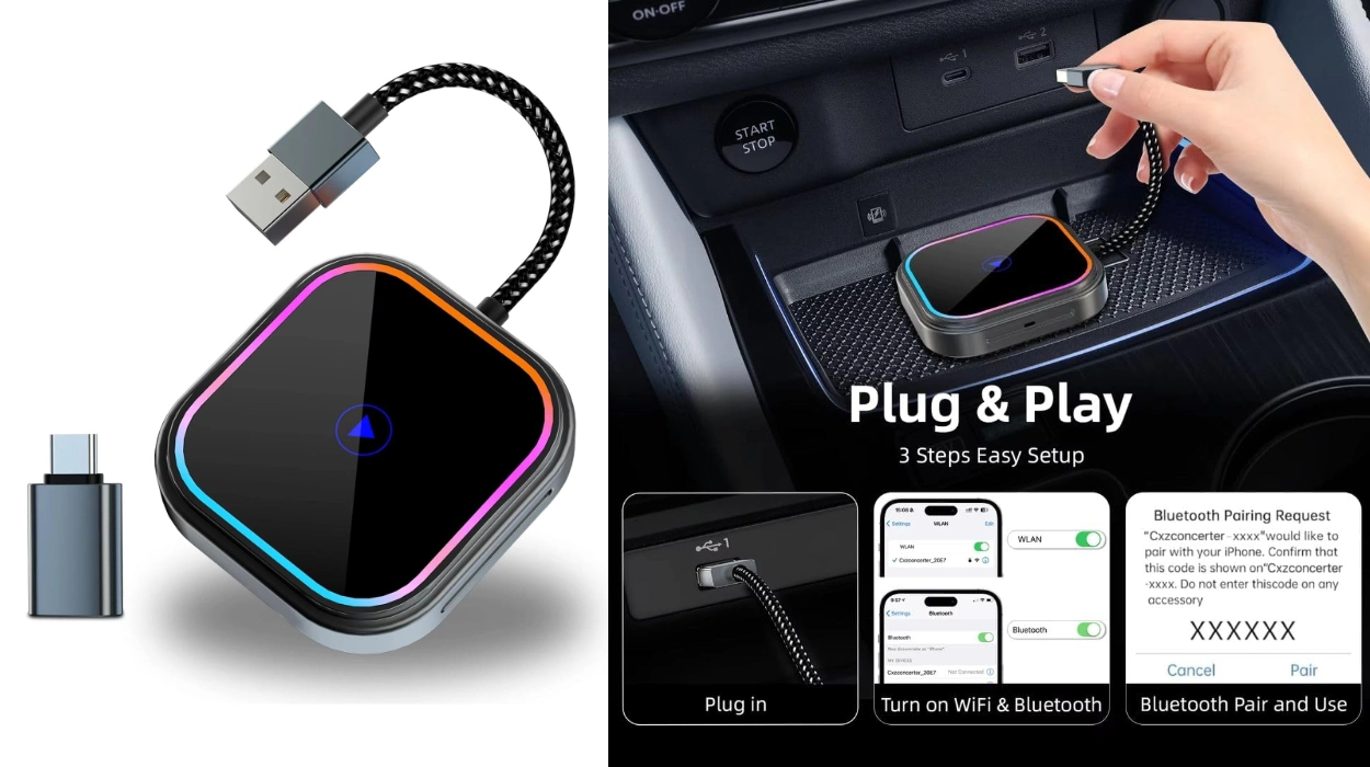 Adaptador inalámbrico de CarPlay y Android Auto Kubiq por sólo 15,95€ (-39%)