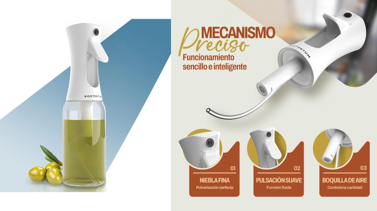 Pulverizador de aceite Portentum: sin goteo, doble dispensación y control preciso por sólo 4,94€ (-45%)