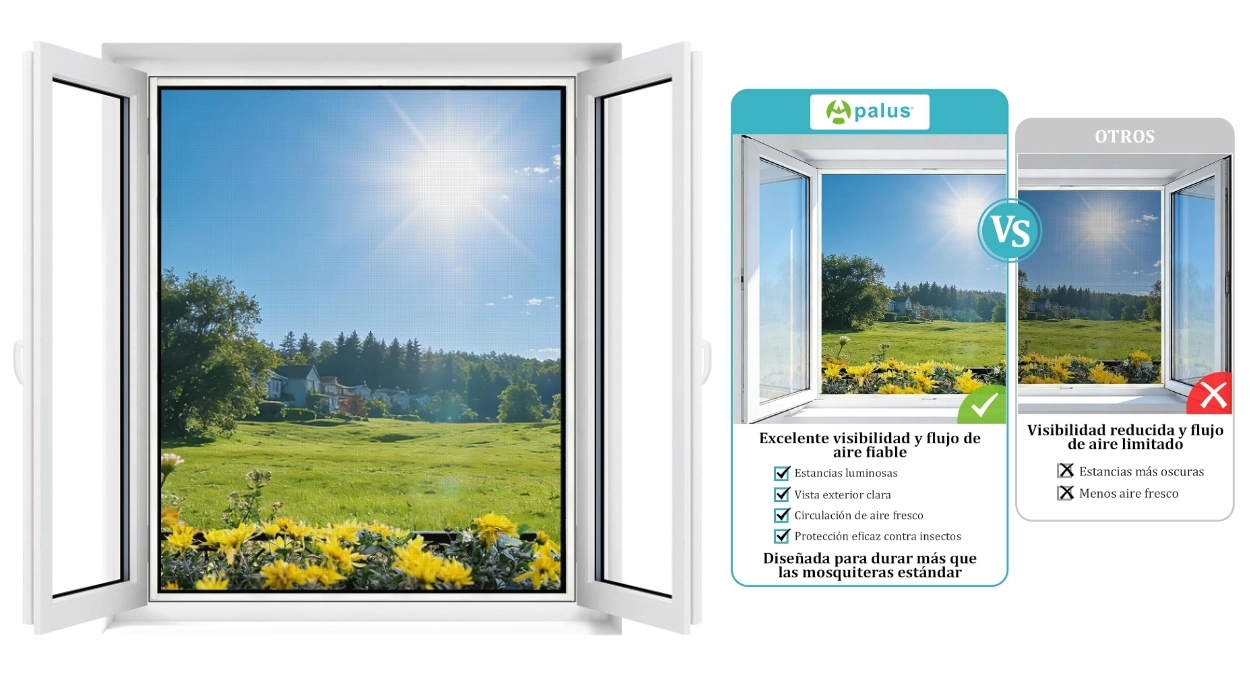 Pantalla Mosquitera Universal Apalus, red ajustable y lavable para ventanas de hasta 130 x 150 cm por sólo 9,99€ (-55%)