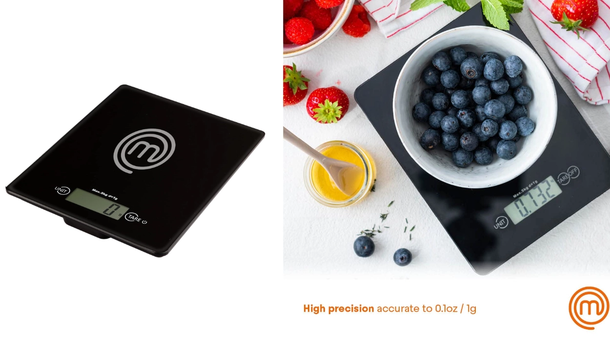 Báscula de cocina digital MasterChef de vidrio templado por sólo 9,95€ (-23%)