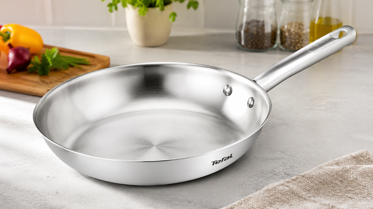 Disfruta de cocción rápida y crujiente con la sartén Tefal Duetto On de 20 cm en acero inoxidable por sólo 18,99€ (-39%)