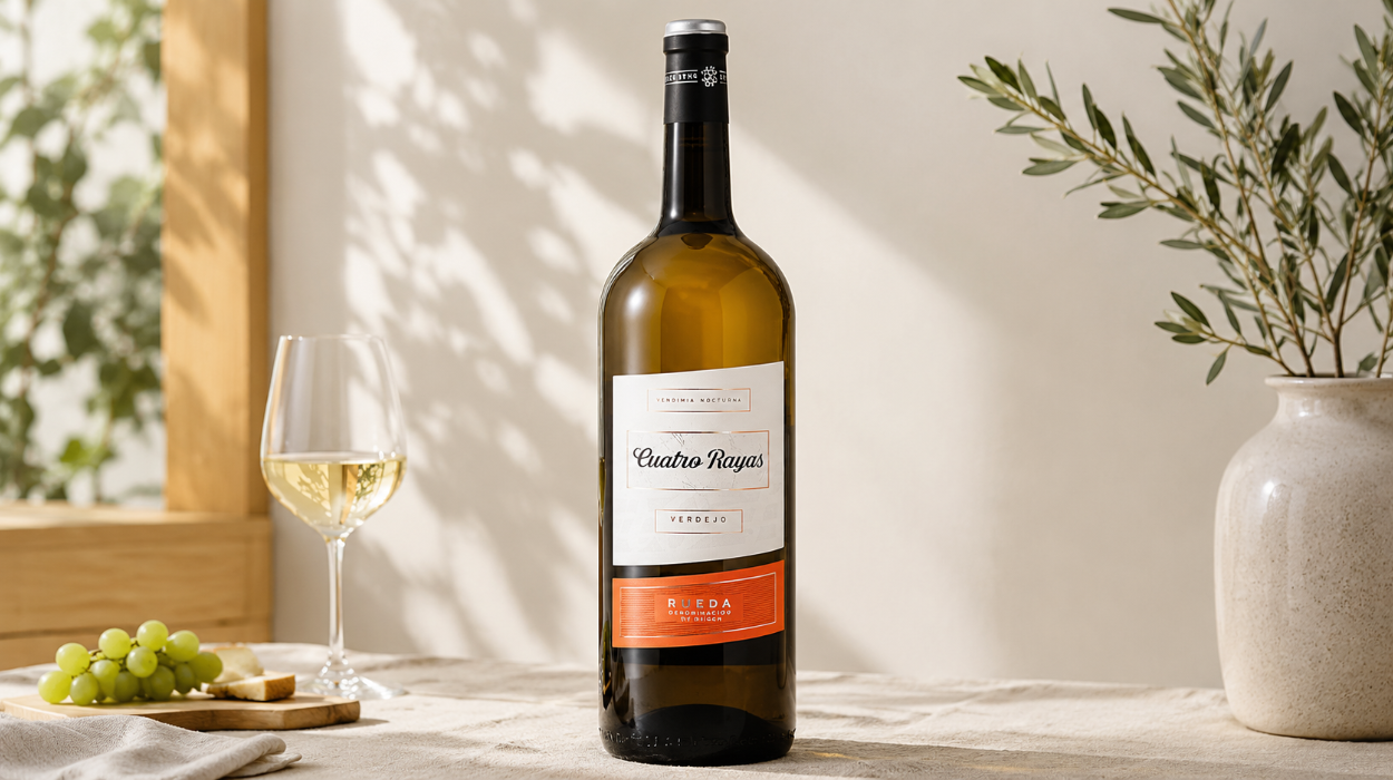 Magnum Cuatro Rayas Verdejo, vino blanco DO Rueda de 1,5L por sólo 8,56€ con cupón (-34%)