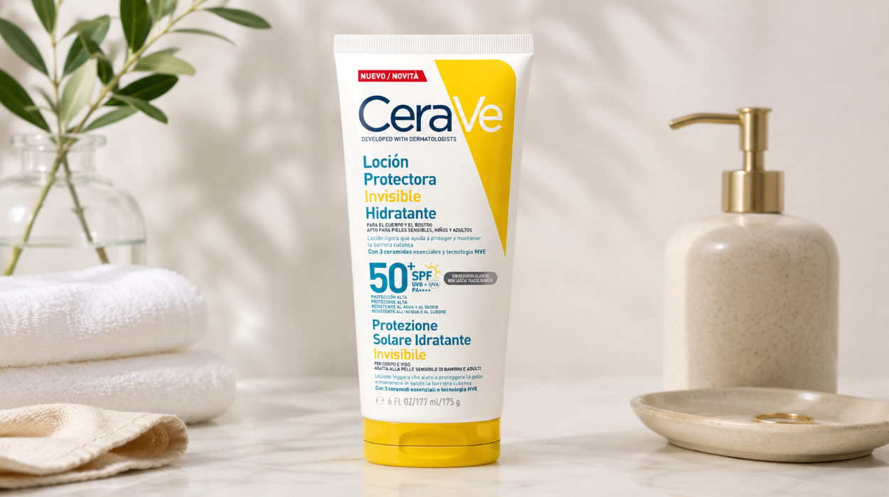 Loción Protectora Invisible SPF 50+ de CeraVe, hidratante con 3 ceramidas para todo tipo de pieles por sólo 13,13€ (-39%)